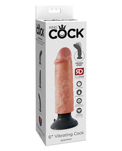 King Cock 6' Vibrating Cock - Flesh