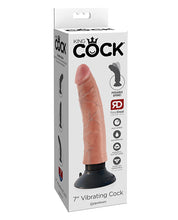 King Cock 7' Vibrating Cock - Flesh