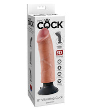 King Cock 8' Vibrating Cock - Flesh