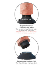 King Cock 7" Vibrating Cock w/Balls - Flesh