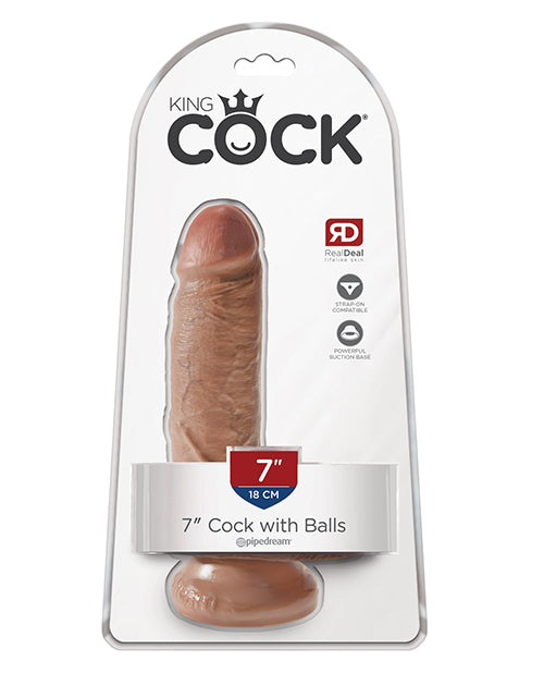 King Cock 7' Cock w/Balls - Tan