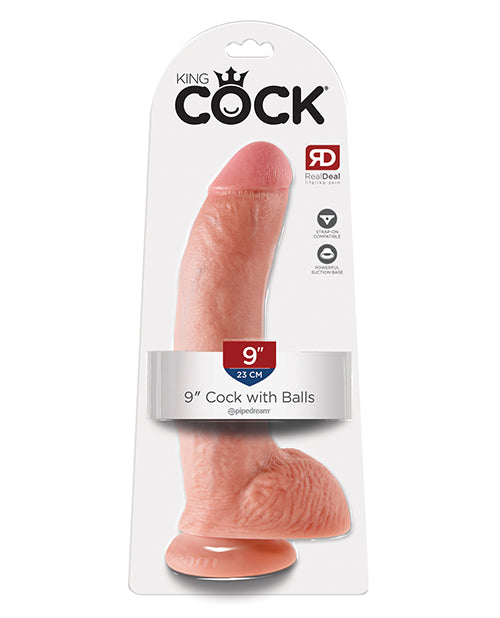 King Cock 9' Cock w/Balls - Flesh