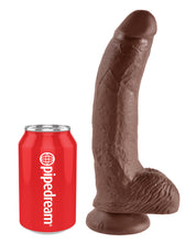 King Cock 9' Cock w/Balls - Brown