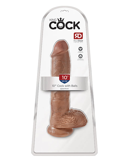 King Cock 10' Cock w/Balls - Tan