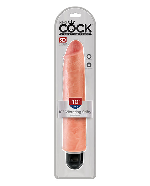 King Cock 10' Vibrating Stiffy - Flesh