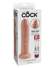King Cock 7' Uncut Dildo - Flesh