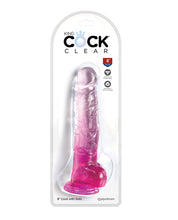 King Cock Clear 8' Cock w/Balls - Pink