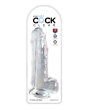 King Cock Clear 9' Cock w/Balls - Clear