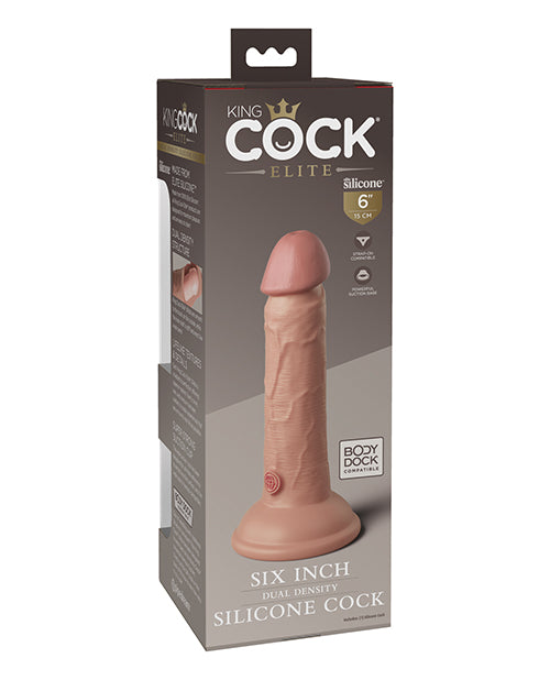 King Cock Elite 6' Dual Density Silicone Cock - Light