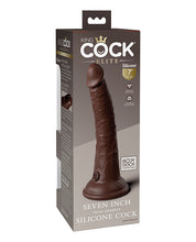 King Cock Elite 7' Dual Density Silicone Cock - Brown