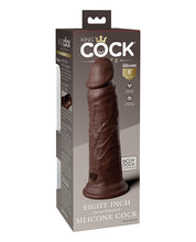 King Cock Elite 8' Dual Density Silicone Cock - Brown