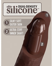 King Cock Elite 8' Dual Density Silicone Cock - Brown