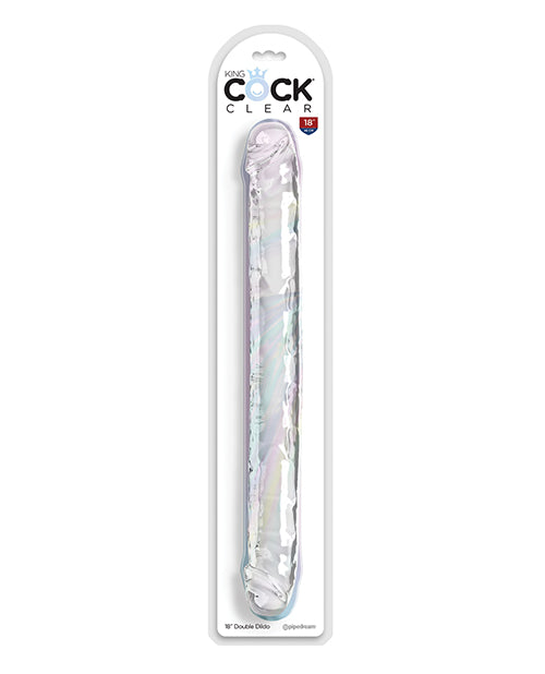 King Cock Clear 18' Double Dildo - Clear