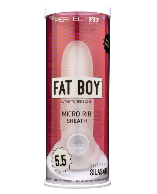 Perfect Fit Fat Boy Micro Ribbed Sheath 5.5' - Clear