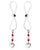 Bijoux de Nip Nipple Halos Heart Charm - Red/Clear