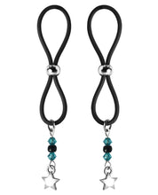 Bijoux de Nip Nipple Halos Star Charm - Turquoise/Black