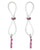 Bijoux de Nip Nipple Halos Pink Gem Slider - Pink/Clear