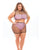 Pink Lipstick Crave You Large Fishnet Cami Top & Skirt, Bandeau Top & Panty (Fits up to 3X) PinkQN