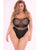 Pink Lipstick All Access Pass Bodystocking Black 1X