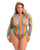Pink Lipstick More Color Long Sleeve Bodysuit Rainbow QN