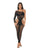 Pink Lipstick Star Sign Bodystocking - Black O/S