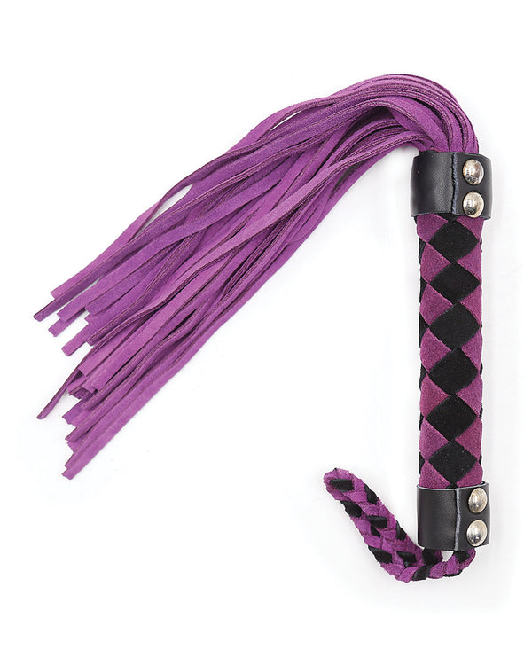 Plesur 15' Leather Flogger - Purple