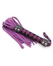 Plesur 15' Leather Flogger - Purple