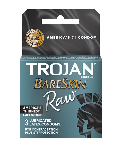Trojan BareSkin Raw Condoms - Pack of 3