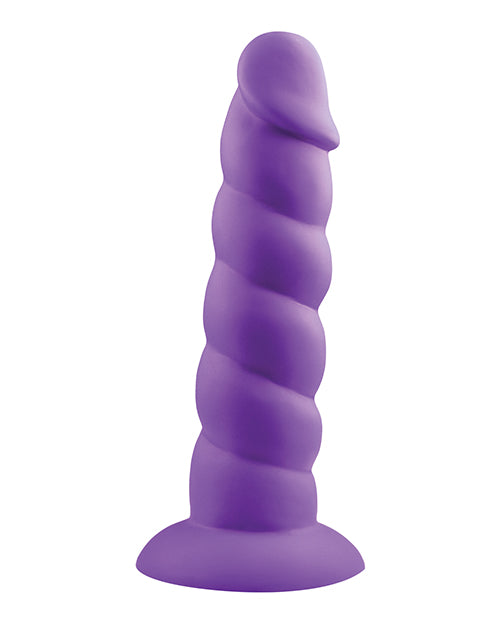 Rock Candy Suga Daddy 7' Silicone Dildo - Purple