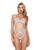 Holiday Snow Queen Metallic Snowflake Embroidered Bra & High Waisted Thong Blue/White XL