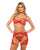 Baroque Heart Embroidered Lace 3 pc Chaps Set - Red MD