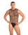 Rainbow Party Full Effect Large Mesh Unitard 2 pc Set w/Thong - Black L/XL