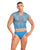 Rainbow Party Net-Flex Large Mesh 3 pc Set w/Thong - Blue S/M