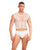 Rainbow Party Net-Flex Large Mesh 3 pc Set w/Thong - White S/M