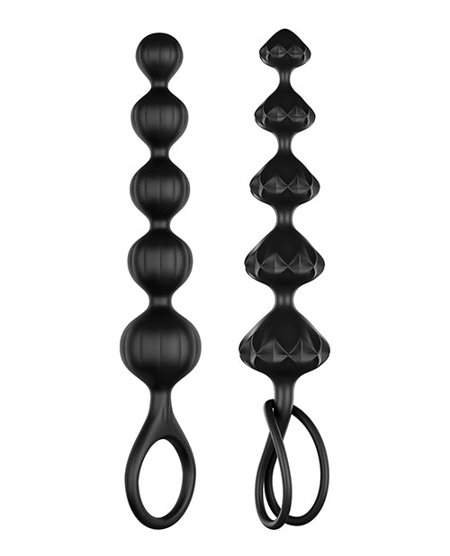 Satisfyer Love Beads Soft Silicone Beads - Set of 2 Black