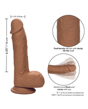 Studs Dual Density Silicone 6.25" Dildo - Brown