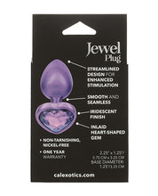 Jewel Amethyst Heart Butt Plug - Small, Purple