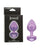 Jewel Amethyst Heart Butt Plug - Large, Purple
