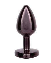 Jewel Black Diamond Heart Butt Plug - Small, Black