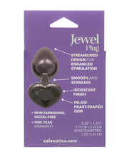 Jewel Black Diamond Heart Butt Plug - Small, Black