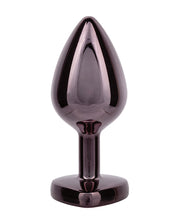 Jewel Black Diamond Heart Butt Plug - Large, Black