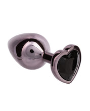 Jewel Black Diamond Heart Butt Plug - Large, Black