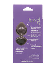 Jewel Black Diamond Heart Butt Plug - Large, Black