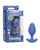 Cheeky Glow in the Dark Vibrating Butt Plug - Large Blue