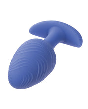 Cheeky Glow in the Dark Vibrating Butt Plug - Large Blue