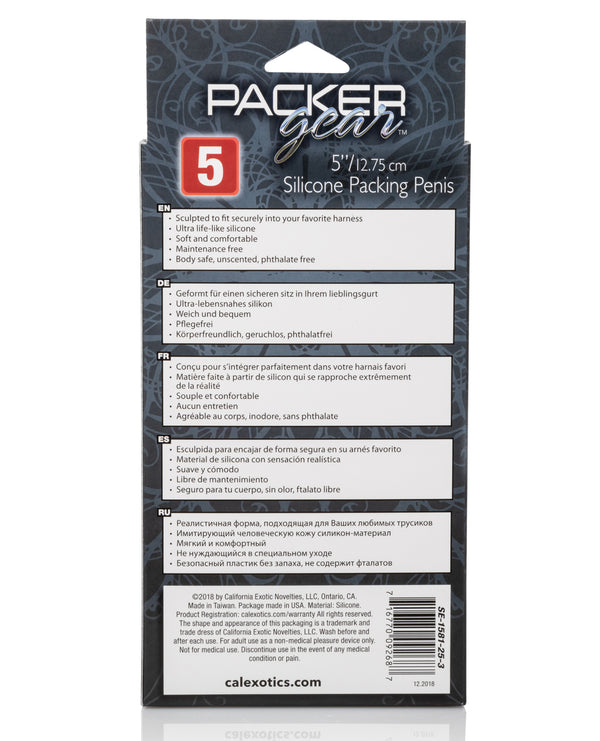 Packer Gear 5' Silicone Packing Penis - Tan