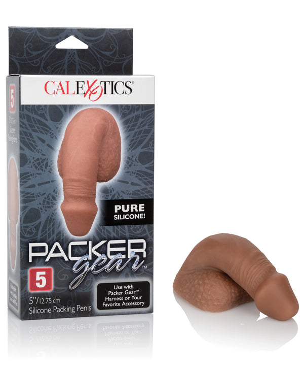 Packer Gear 5' Silicone Packing Penis - Brown