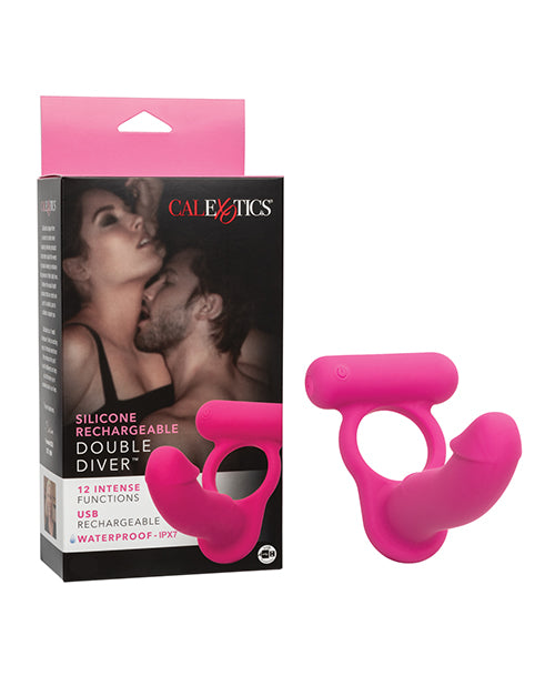 Silicone Rechargeable Double Diver - Pink