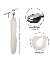 Running Wild White Tail Metallic Anal Probe