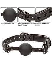 Nocturnal Collection Silicone Ball Gag - Black
